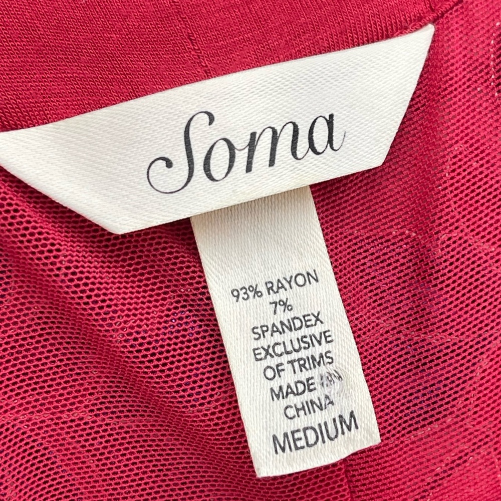 Soma Red Chemise with Purple Lace - Picture 4 of 4